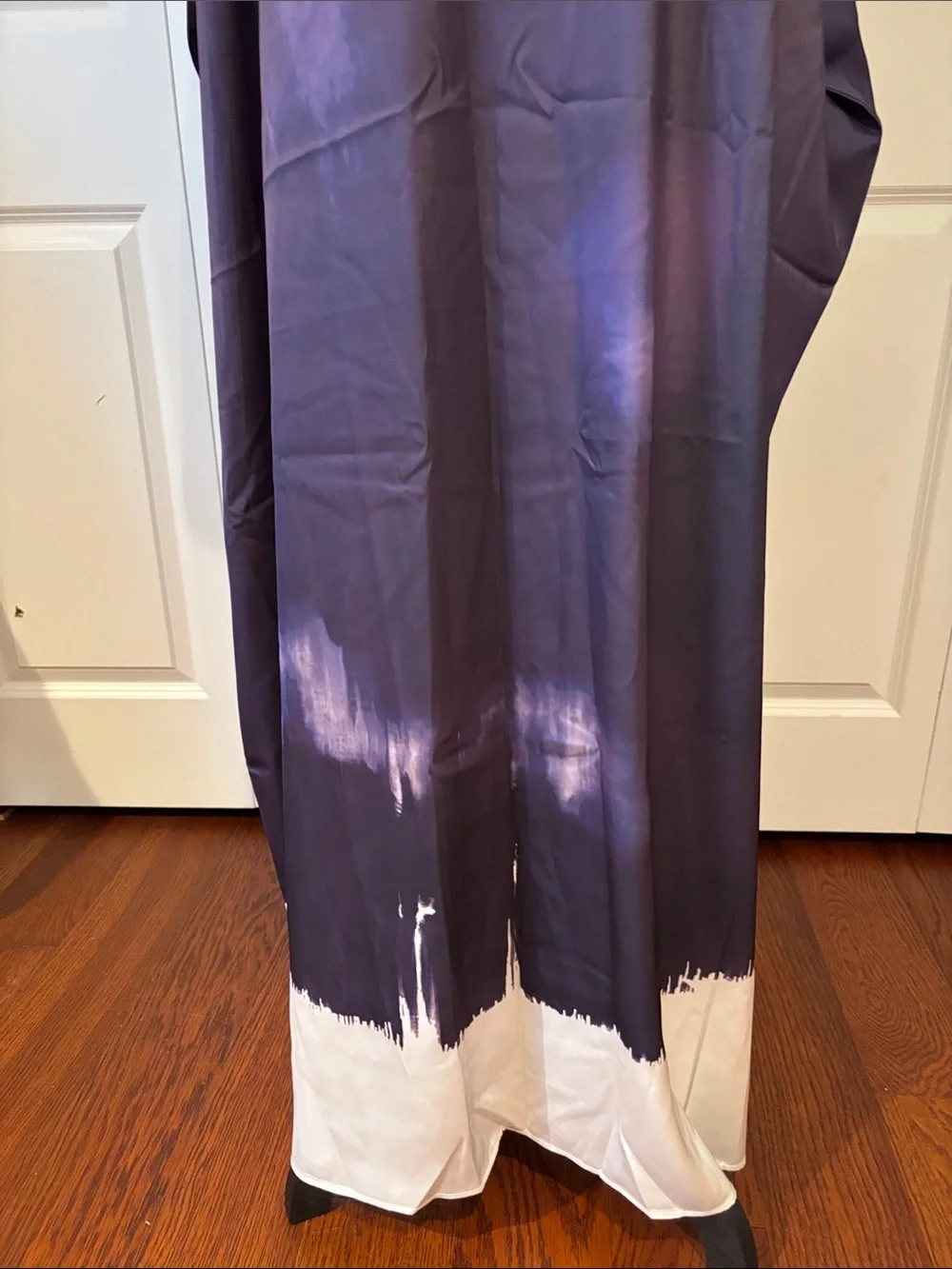 Purple and White Tie-Dye Maxi Dress